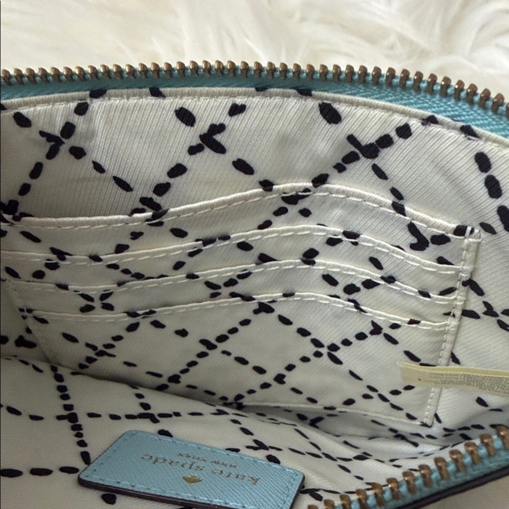 Kate Spade Light Blue Wristlet Clutch. NWOT - Picture 7 of 7